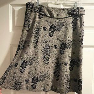 Provence D’amour Floral Black Skirt